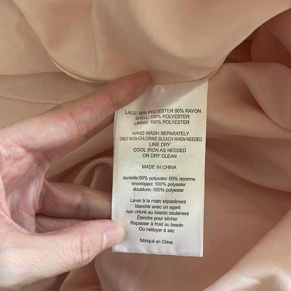 White by Vera Wang Tulle Surplice Bridesmaid Dress with Sash - Blush - 24 - Picture 8 of 10